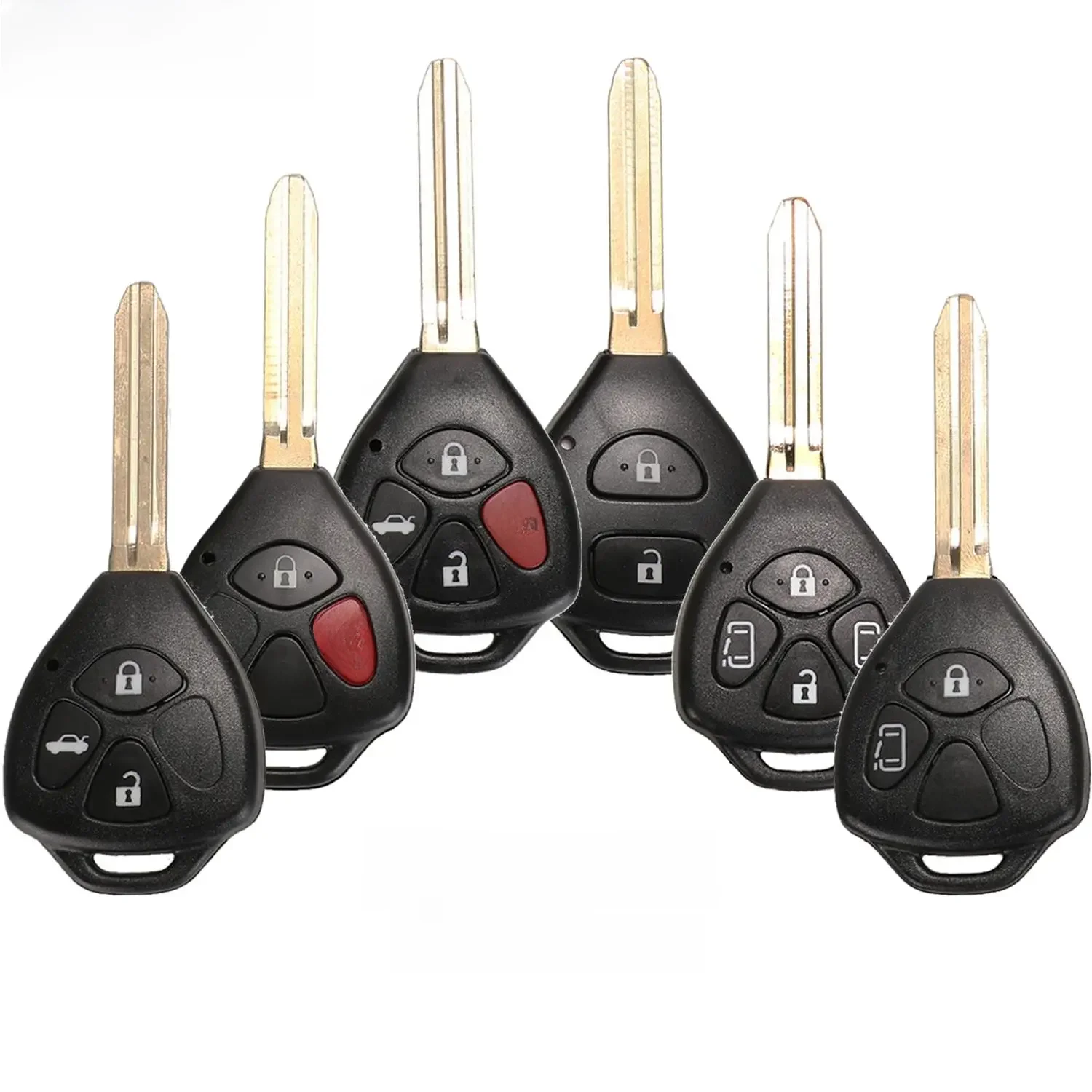 jingyuqin 2/3/4 Przyciski zdalnego kluczyka Obudowa Auto Do Toyota Camry Avalon Corolla Matrix RAV4 Venza Yaris Obudowa alarmu toy43 — zdjęcie 2