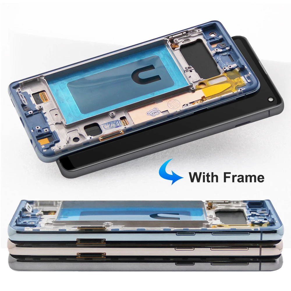 tft S10+ Screen Replacement, for Samsung Galaxy S10 Plus G975F Lcd Display Digital Touch Screen with Frame for Samsung S10 G973F