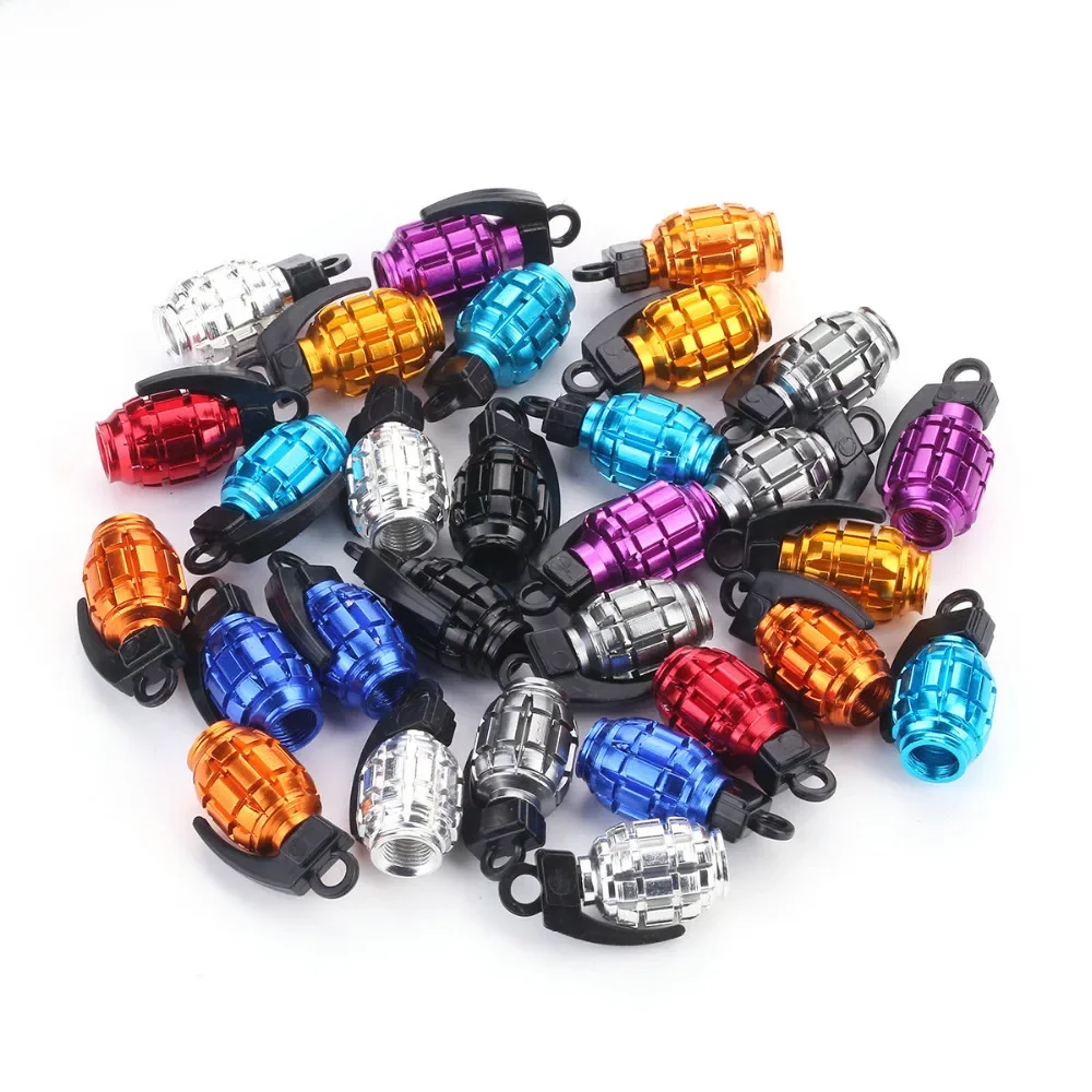 AliExpress Yawlooc 4Pcs/Lot Car Truck Motorcycle Accessories Bike Valve Cap Grenade Design Aluminum Alloy Car Tire