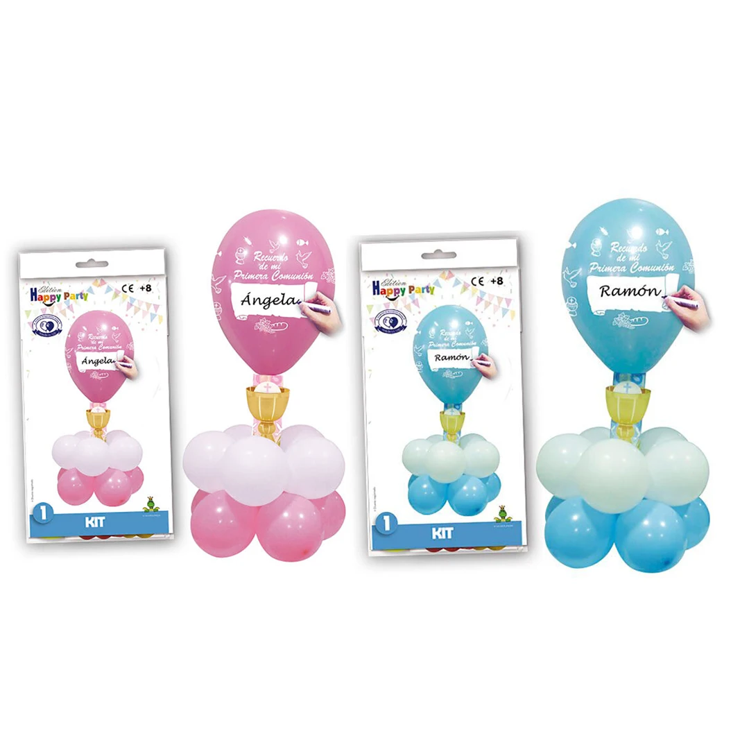 1 PCs Communion Table Center, Communion Balloons Set, Communion Balloons for Tables, You Can Write Name with Marker, Blue and Pink Decoration Balloon Kit, gift Store