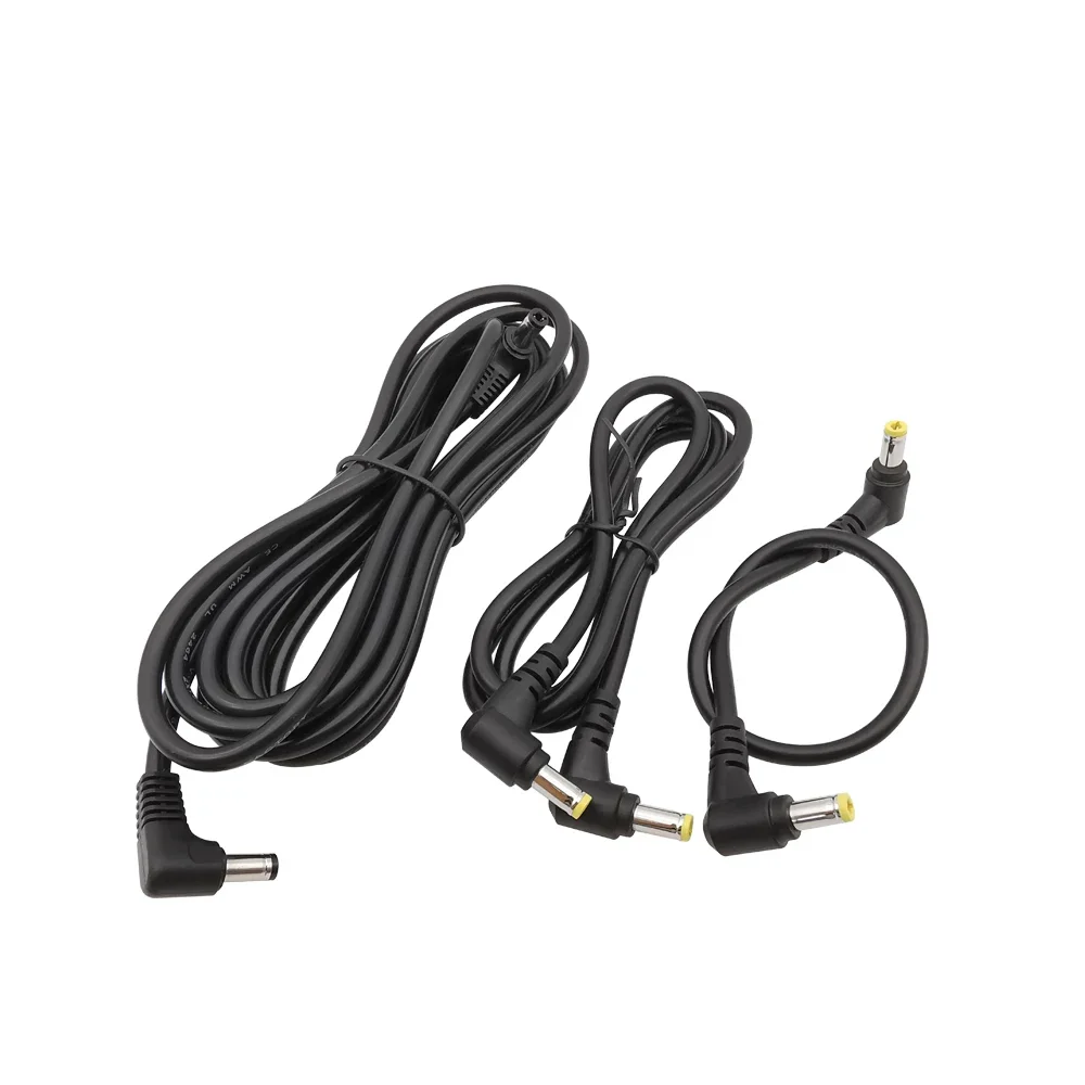 Câble d'extension mâle à mâle à angle droit, résistant à 90, prise d'alimentation CC, connecteur de câble, 50cm, 1m, 5.5m, 3m, 2.5mm x 1.5mm, 1PC