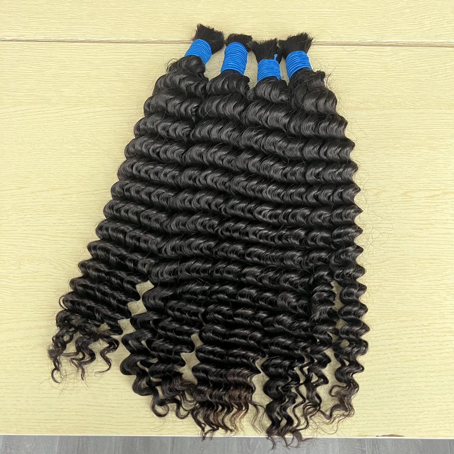 SWANEE Deep Wave Hair Bulk Human Hair For Braiding Natural Human Hair Bundles No Weft Bundle For Women Hair Extensions Braiding