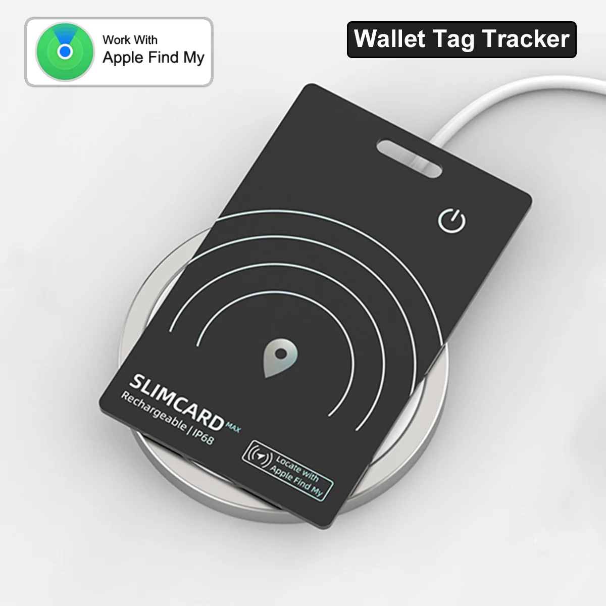 New Wireless Charging Tracking Location Wallet Tracker Card Waterproof GPS Locator Work with Apple Find My App Bluetooth Tracker
