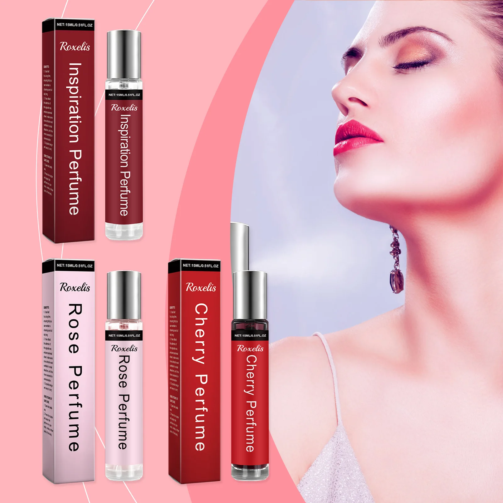 

Roxelis Inspired Rouge Perfume Series Fresh Fragrance Fragrance Flowersfruits Wood Tone Charm Fragrance Date Atmosphere Perfume