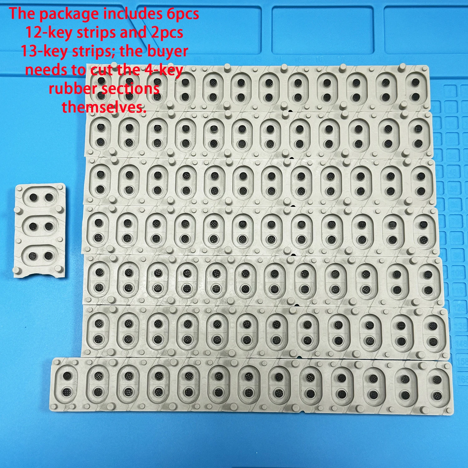 Fits M-Audio Keystation Pro 88 Contact Set and other M-Audio Keyboards Conductive Rubber Strip Keypad 6pcs 12keys & 2pcs 13keys