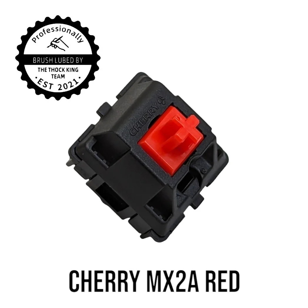 HAND LUBED AND FILMED with Krytox 205g0| Cherry MX2A Red Linear Switches for Mechanical Keyboards