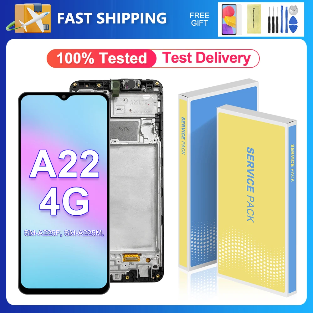 A22 4G For Samsung 6.4\'\'For A225 A225F/DS A225M A225M/DS LCD Display Touch Screen Digitizer Assembly Replacement