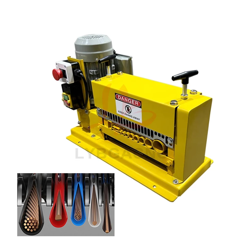 1-20 มม.1-38 มม.ตัดสายไฟเครื่อง Stripper 60W 750W ทองแดง Peeler สําหรับทองแดงอลูมิเนียมลวด Recovery