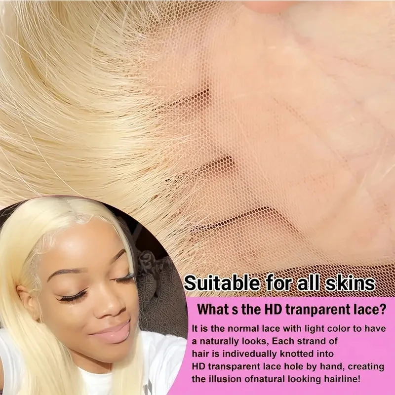 straight human hair lace frontal wig 613 blonde hd lace wig 13x6 human hair for cosplay choice brazilian wigs on sale