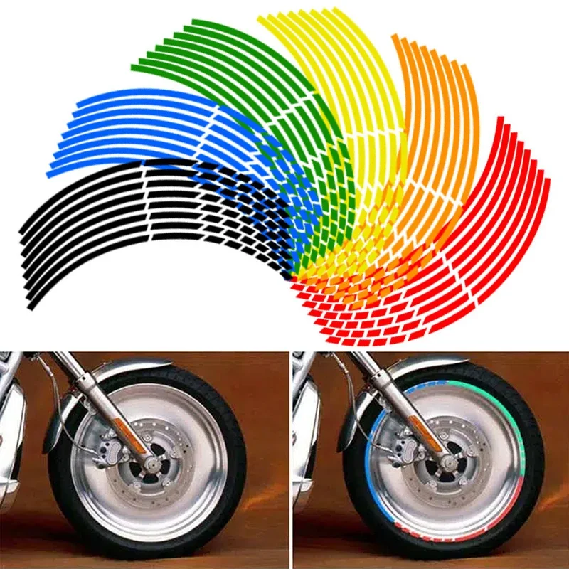 Autocollants réfléchissants universels pour jante de pneu de voiture, autocollants réfléchissants de sécurité nocturne pour pneus de roue de Moto, accessoires de Moto de voiture