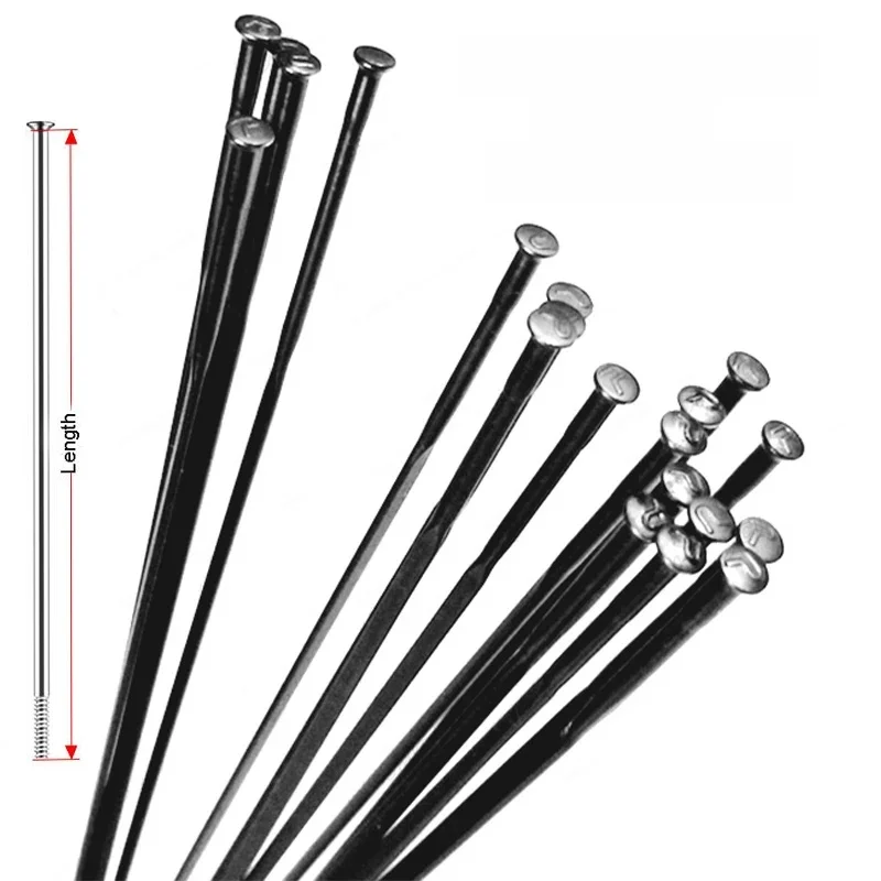 AliExpress RCRW 1pcs/lot Pillar 1420 Bike Spoke Flat Straight Pull FG14 2.0mm PSR Aero Blade Black 214-306mm 309mm