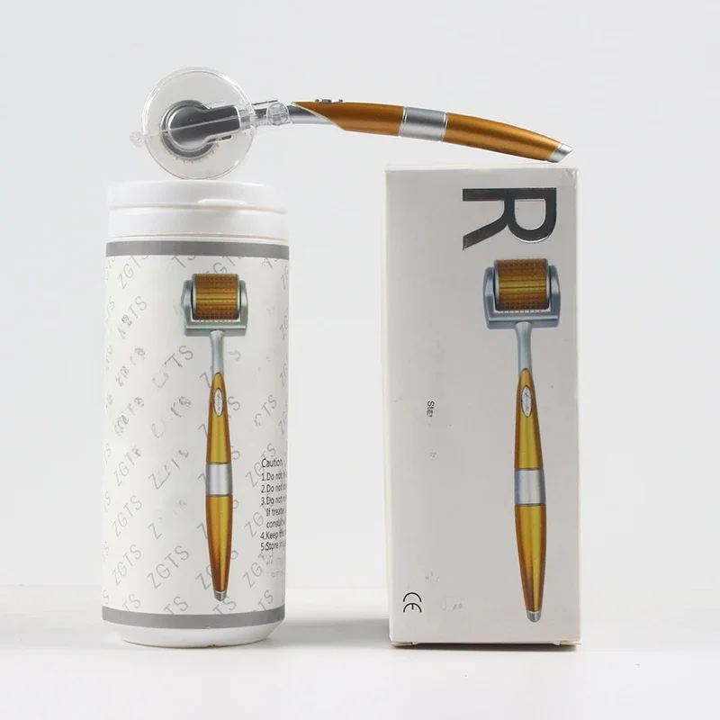 ZGTS Titanium Derma Roller, Micro Needles System, Dermaroller, Mesoterapia para cuidados faciais,