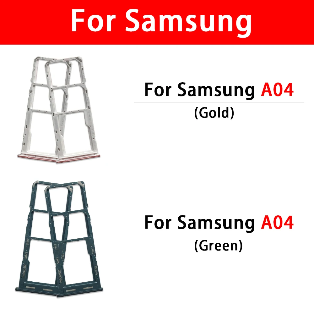 New Sim Card Tray Slot For Samsung A04 A04E A04S SIM Card Tray Slot Holder Adapter Socket Repair Parts