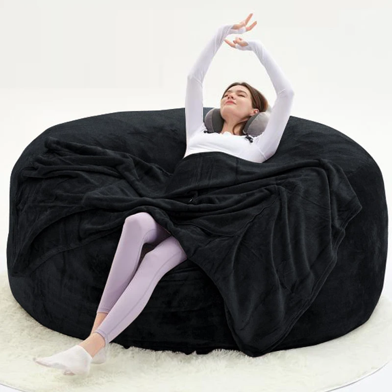 150cmOversiz bean bag sofas living room decor compressed puff sofa bed modern lounge lazy chair reclining single couch furniture image 2
