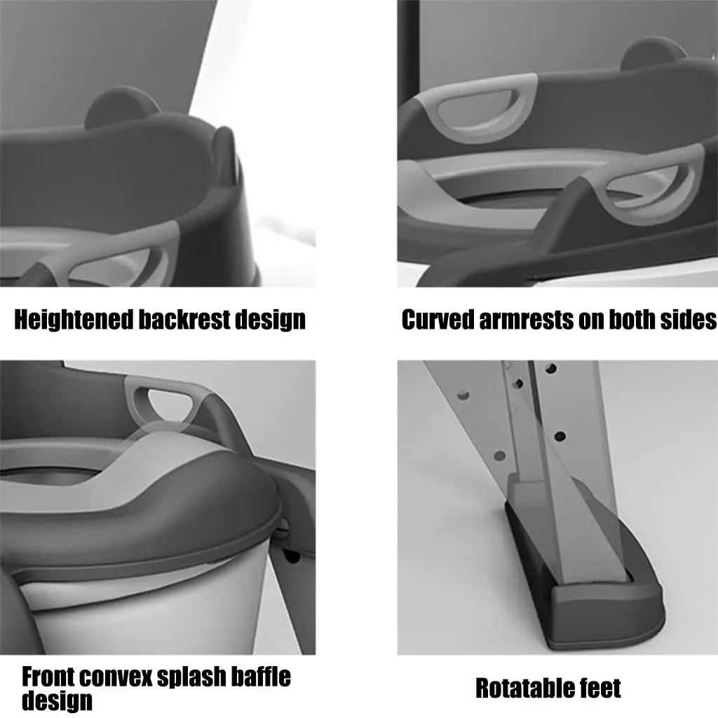 بو أطفال الأطفال وسادة الطفل قعادة كرسي التدريب مقعد المرحاض سلم مع خطوة البراز سلم المرحاض للأطفال #5
