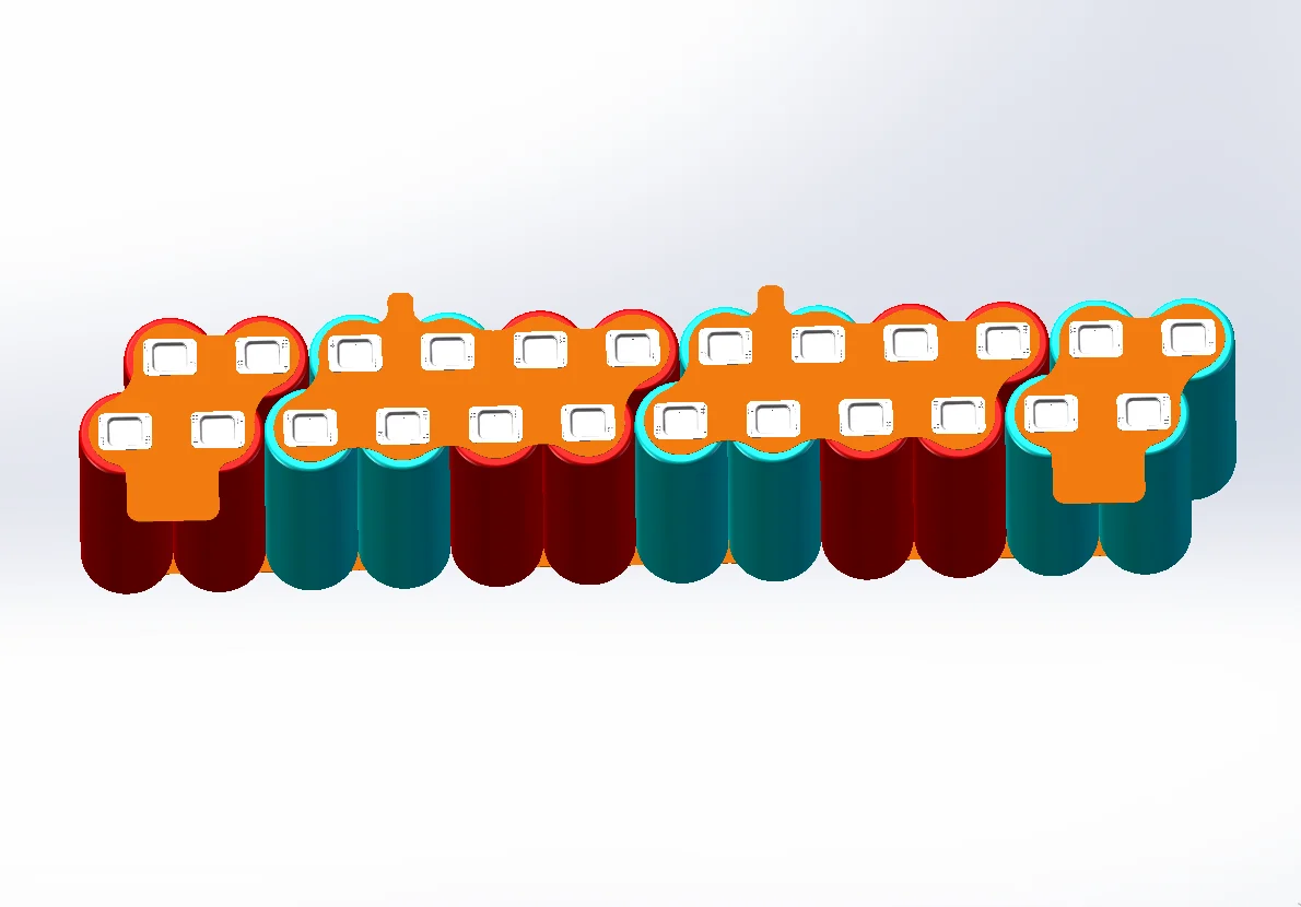Wellgo 6S4P Copper Sheets With Battery Terminals, High Current UAV Battery Connector Copper Busbars for 21700 Lithium Battery