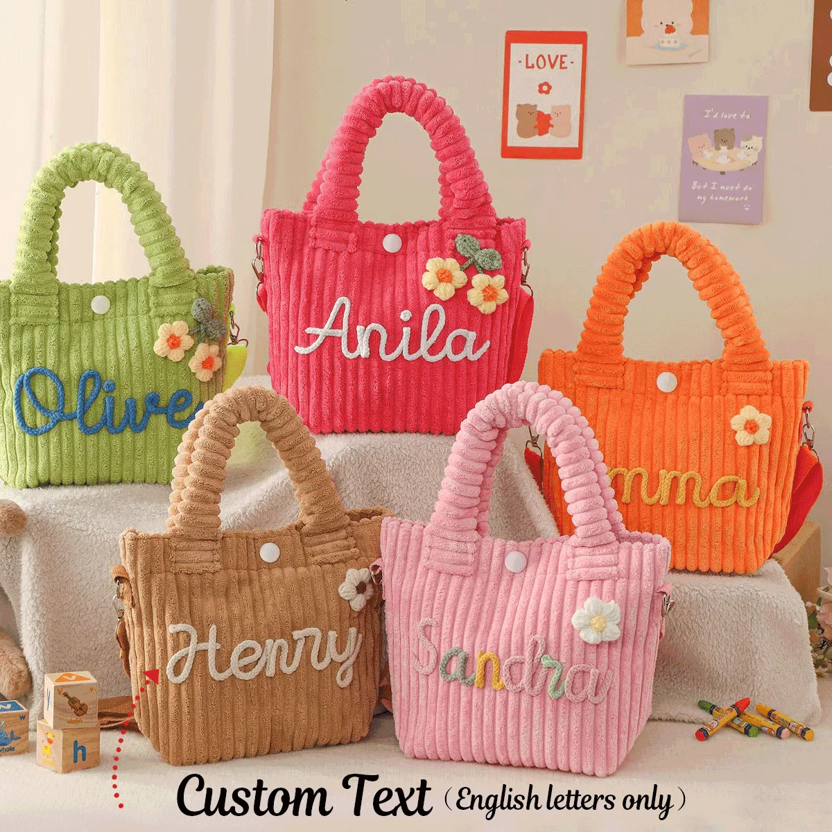 bolsa-transversal-personalizada-com-nome-bordado-a-mao-—-bolsa-bucket-de-corduroy-em-cores-candy-para-uso-diario