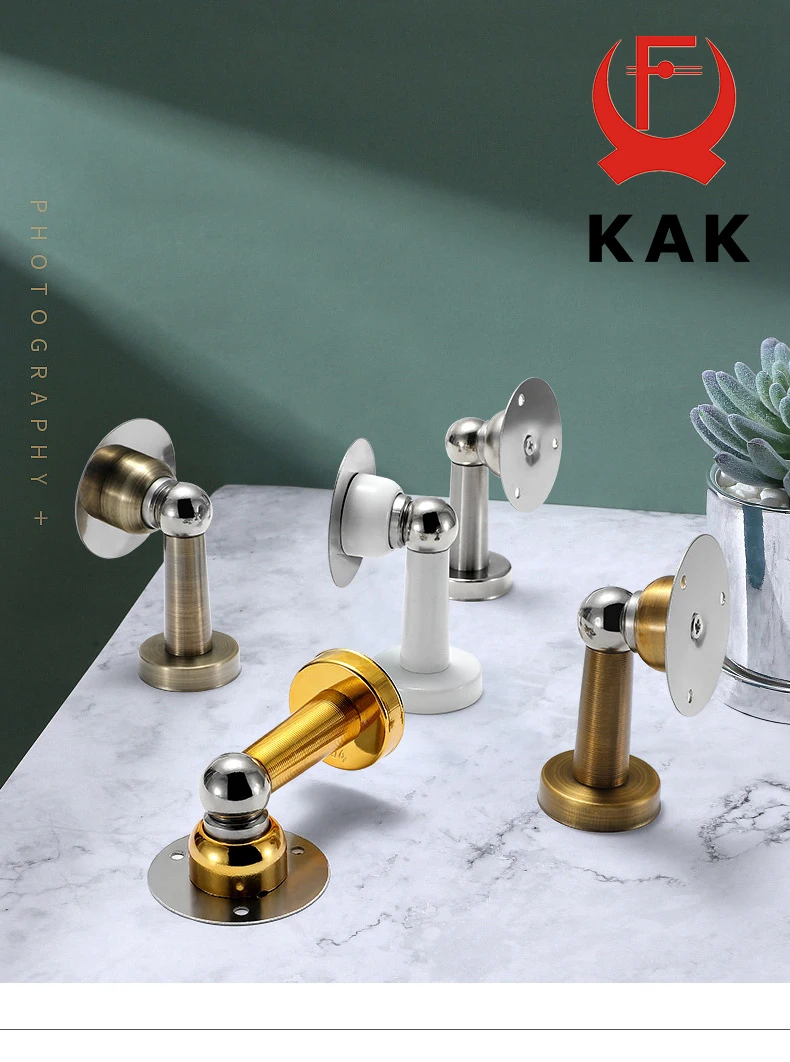 KAK magnetischer Türstopper aus Edelstahl, nicht stanzbar, winddichter Türstopper, Wandmontage, bodenmontierter Türhalter, Türbeschläge – Detail 2