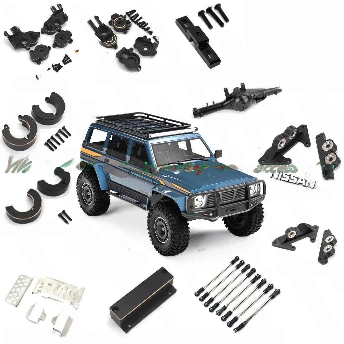 Yikong yk4107 Upgraden Metalen Accessoires Chassis Armor Contragewicht Trekstang Stuurbeker Voor Achterassen Auto Logos - afbeelding 2