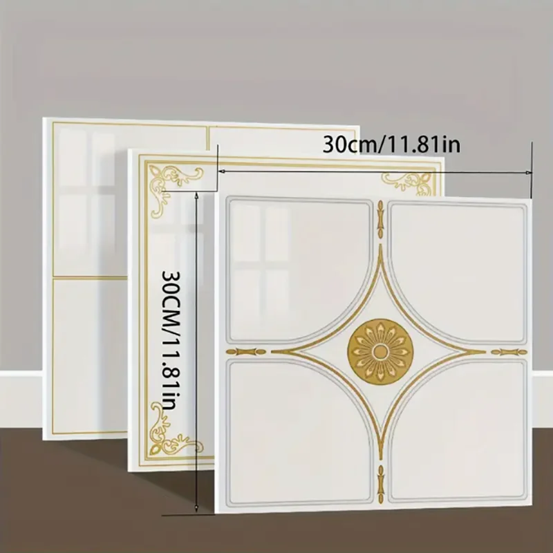 30X30cm مقاوم للماء ذاتية اللصق الجدار ملصق تقليد بلاط السيراميك خلفية للمطبخ وغرفة المعيشة ورق حائط للزينة