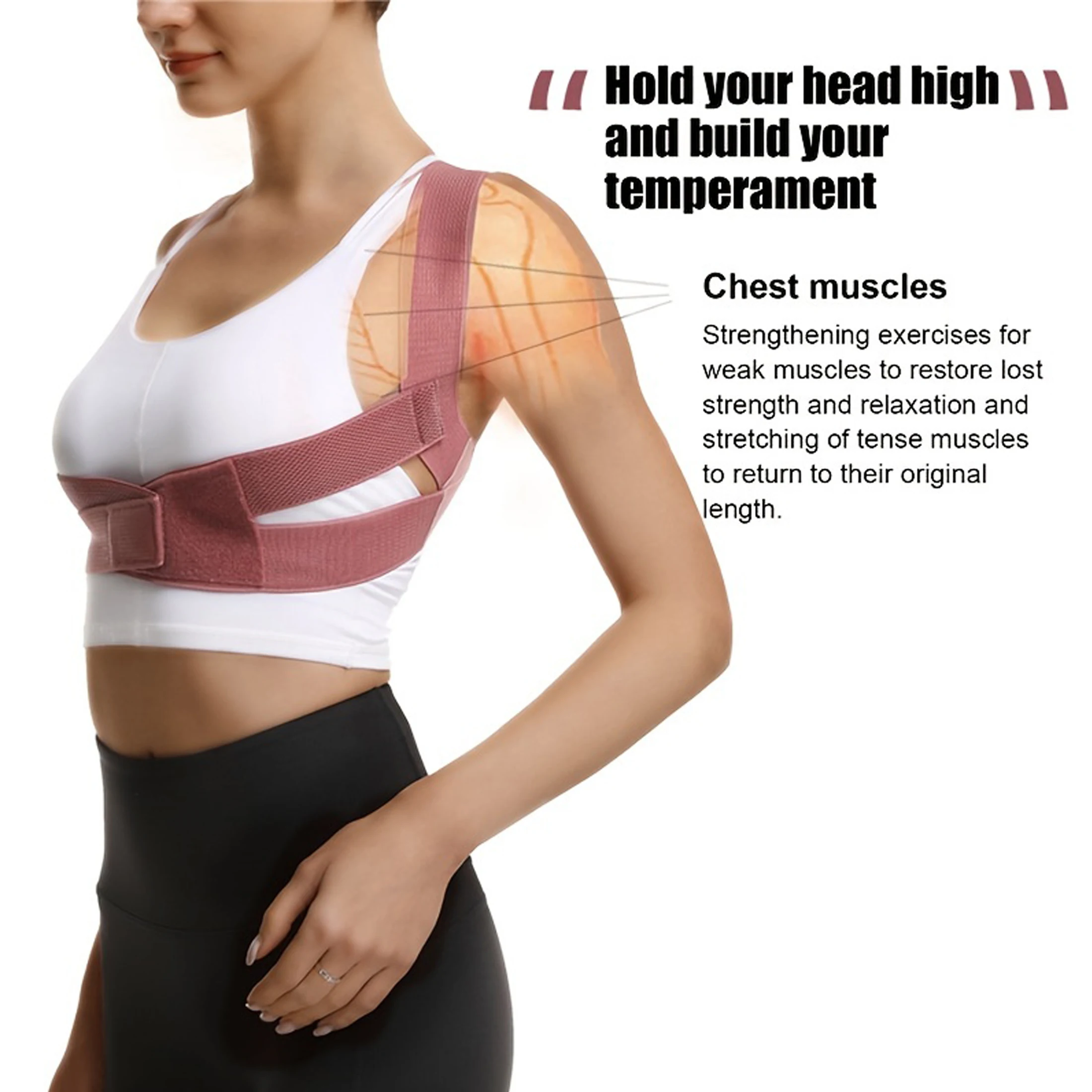 Posture Corrector Invisible Back Brace For Hunched Shoulders,Adjustable Comfort Fit,S/M/L Sizes, For Posture Improvement