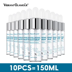 VIBRANT GLAMOUR Hyaluronic Acid Shrink Pore Face Serum Moisturizing Whitening Essence Anti-Aging Deep Hydration Skin Care 10pcs