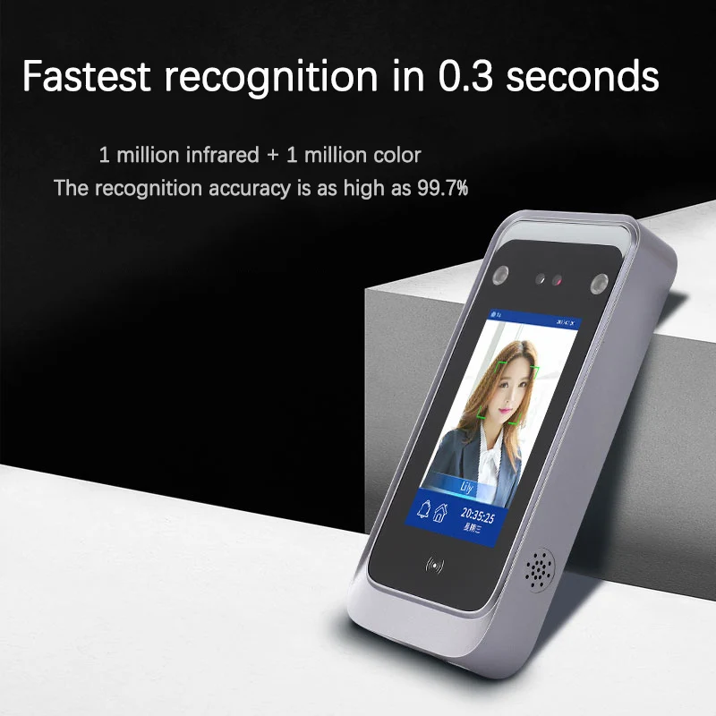 4.3-inch LCD Screen Face WIFI Biometric Dynamic Face Recognition Access Control System ID + IC Dual Frequency
