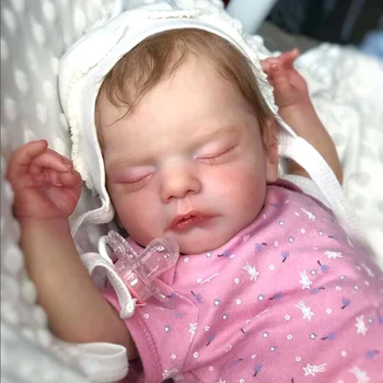 New Bebe reborn Sam 18 inch handmade painted beautiful reborn baby doll with rooted hair bebreborn for kids reborn