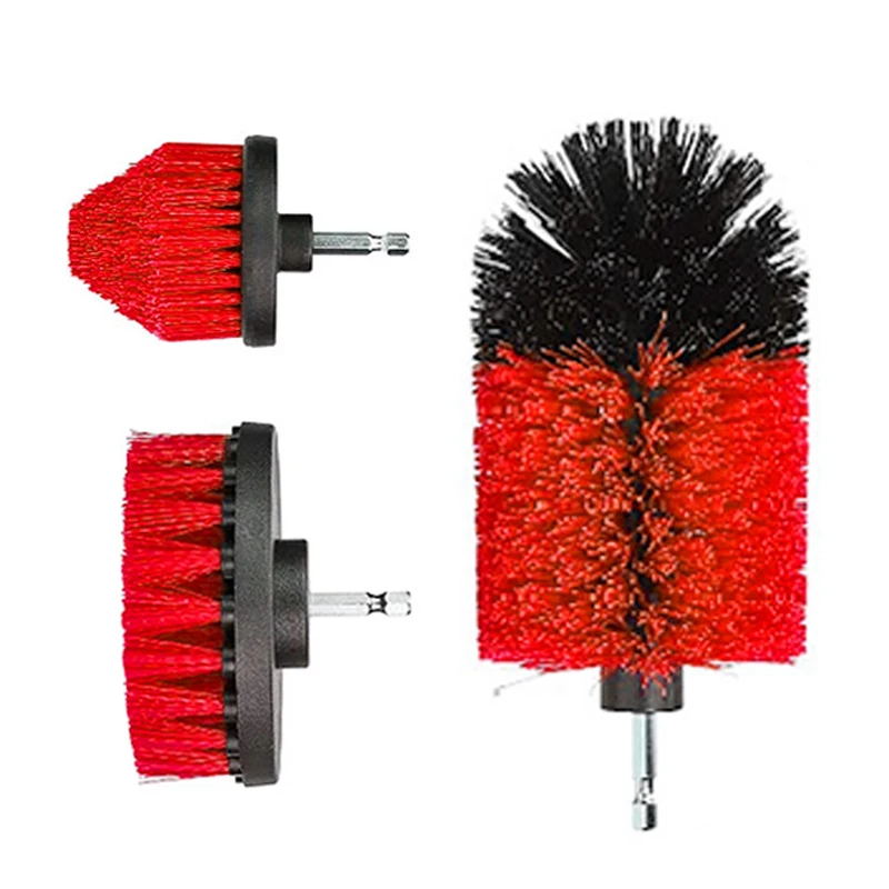 5pcs Electric Drill Brush Head Cleaning Household Universal Tapered Tools Floor Tile Polishing Kitchen Bathroom Car Wash Set