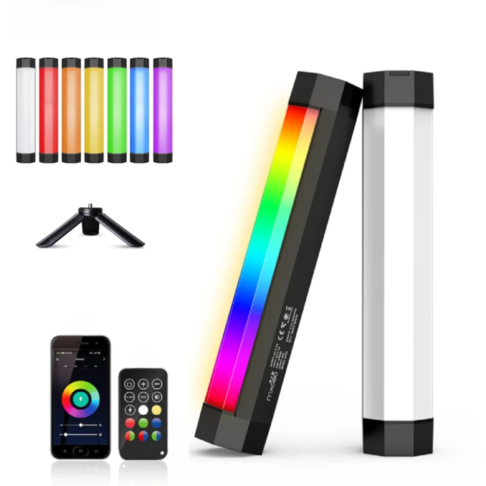 Luxceo p200 foto led luz de vídeo rgb tubo lâmpada fotografia iluminação cri 95 + ip67 4.000mah