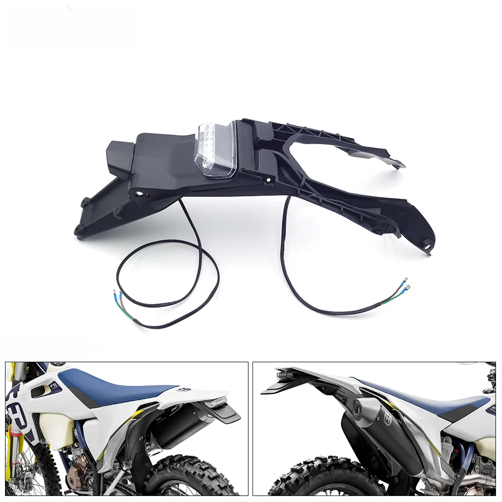 AliExpress OLOMM OTOM Motorcycle Rear Fender Tail Light Dirt Bike 12V LED Taillight Brake Stop License Plate Lamp For HUSQVARNA FE TE 150 250 450