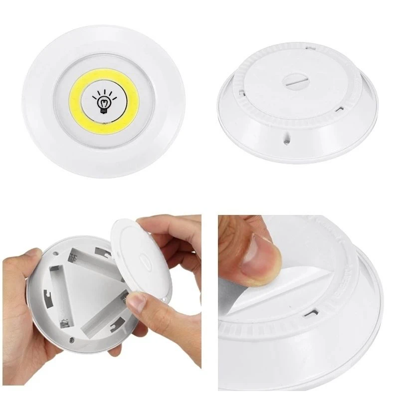 Kit 3 Lâmpada Luminária Led Spot Sem Fio Controle Remoto