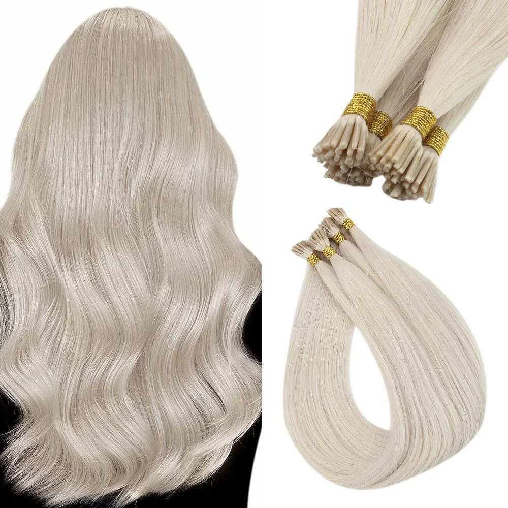 

LaaVoo I Tip Remy Human Hair Extension 100s 16-22inch 100% Real Brazilian Human Hair 80g Straight Cold Fusion Stick Itip Hair