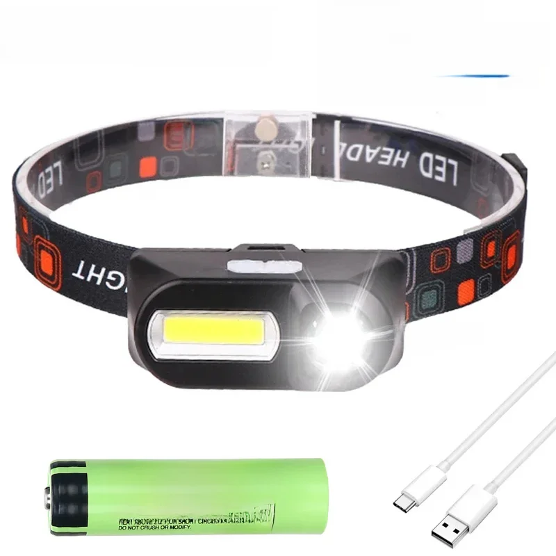 AliExpress XIWANGFIRE Powerful COB+LED Headlamp 18650 2000MaH Rechargeable Headlight Waterproof Head Lamp Bright Head Flashlight for Camping Cycling