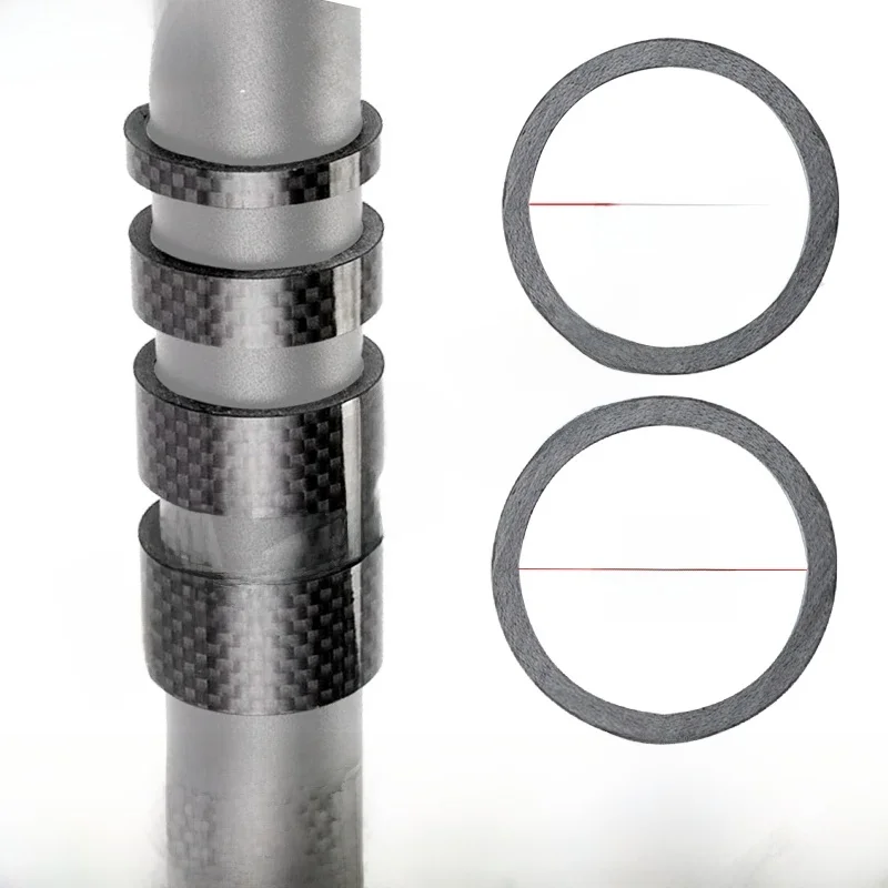 AliExpress carbomania NEW MTB Road Bike Bicycle Headset Stem Carbon Fiber Washer 1-1/8" 28.6mm 1-1/4" 31.8mm OD2 Stem Front Fork Adjustment Spacer