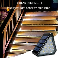 4/6pcs LED Solar Stair Light 3000K Waterproof Outdoor Garden Passage Courtyard Terrace Guardrail Step Light Landscape Light