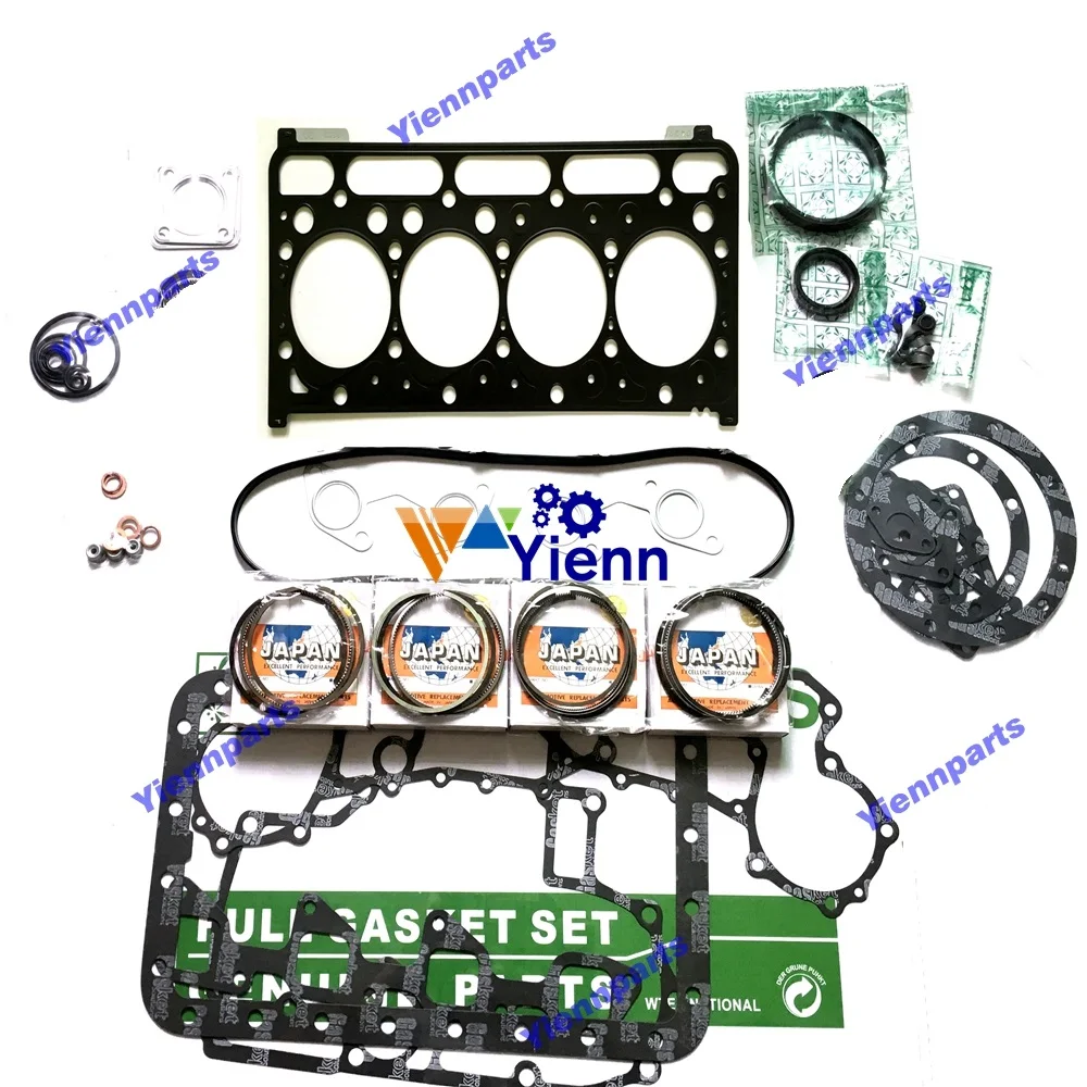 V2403 Engine Overhaul Full Gasket Kit With Piston Ring For Kubota Tractor M4800SU M5140 M5640SU Diesel Engine Repair Parts