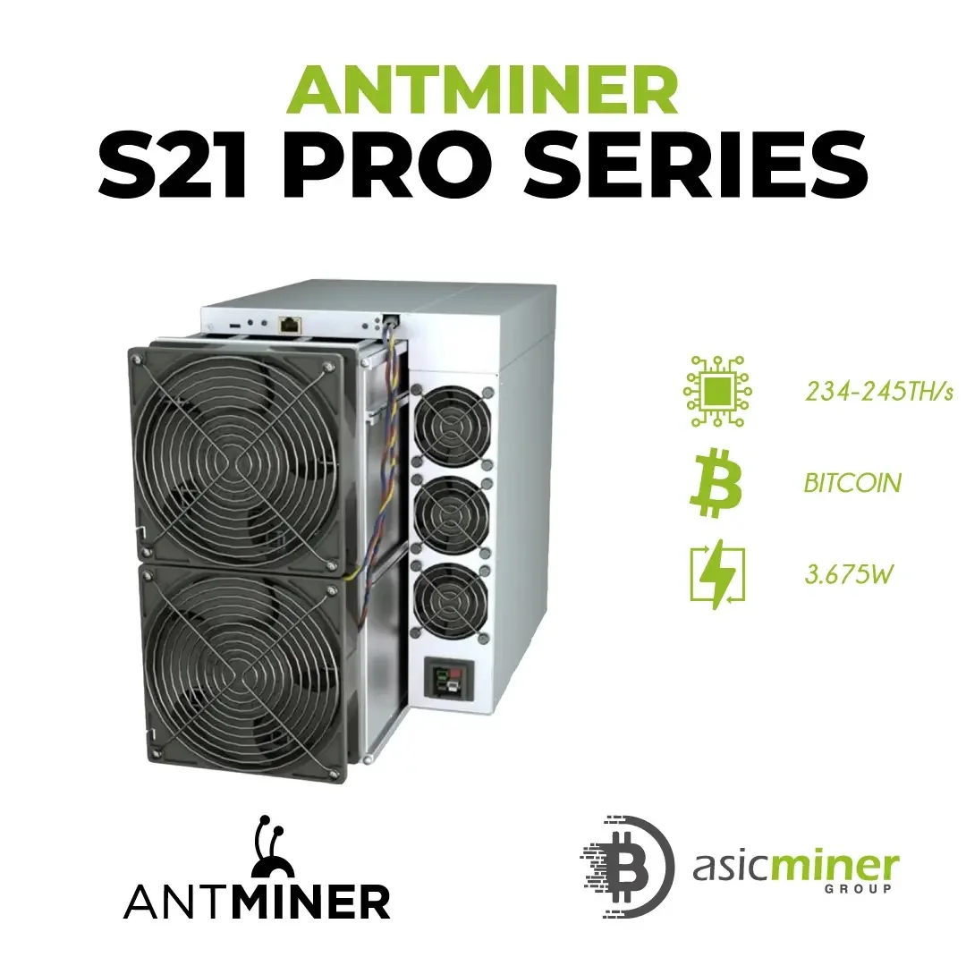 

Buy 3 Get 2 Free Bitmain Antminer S21 Pro 234Th 3510W BTC Miner