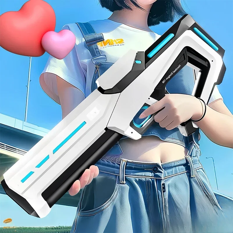 Pistolets à eau électriques pour adultes, puissant gicleur, aspiration automatique d'eau, jouet de plage en plein air d'été pour garçons, cadeau pour enfants