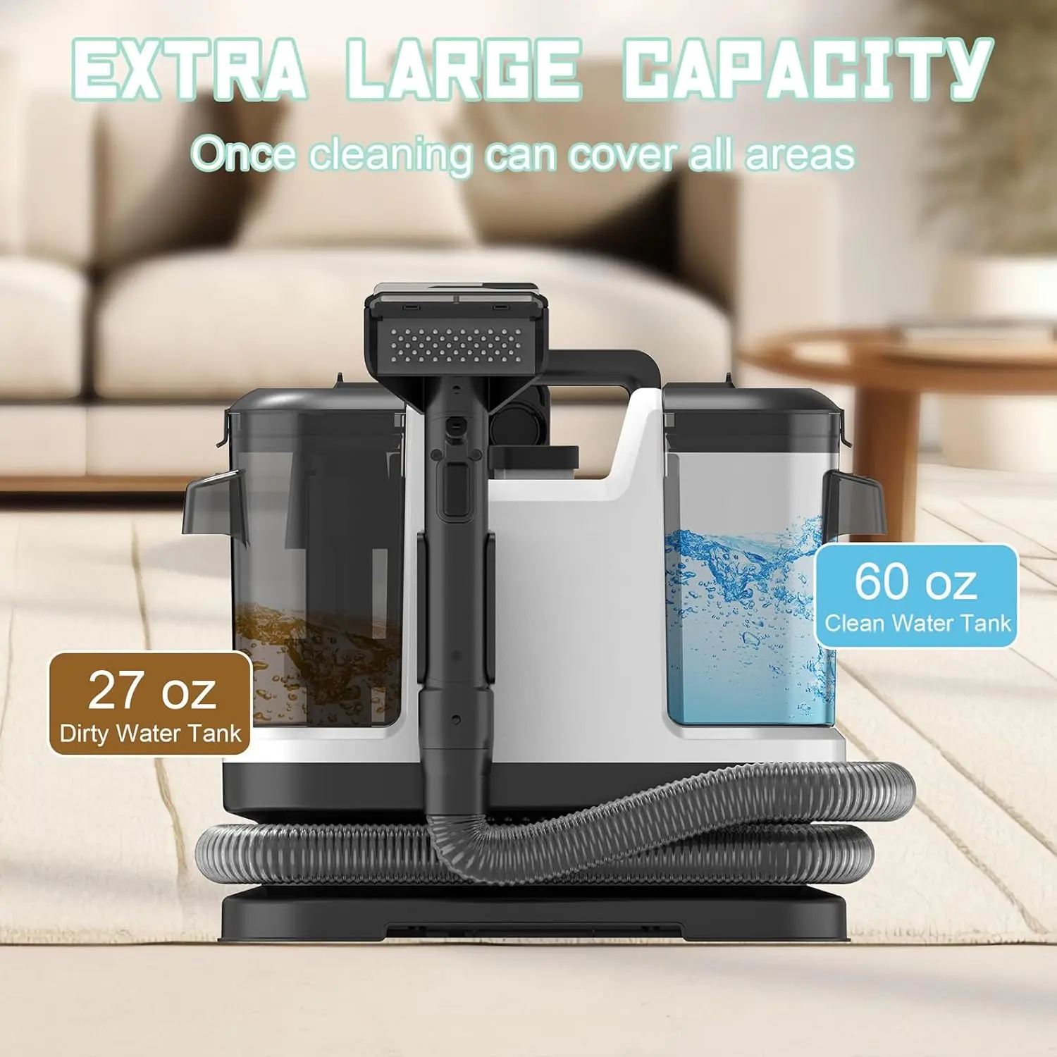 500 واط عالية الطاقة يده السجاد مكنسة كهربائية 12Kpa وصمة عار النسيج غسالة متعددة الوظائف مزيل العث أريكة الرطب والجاف آلة التنظيف