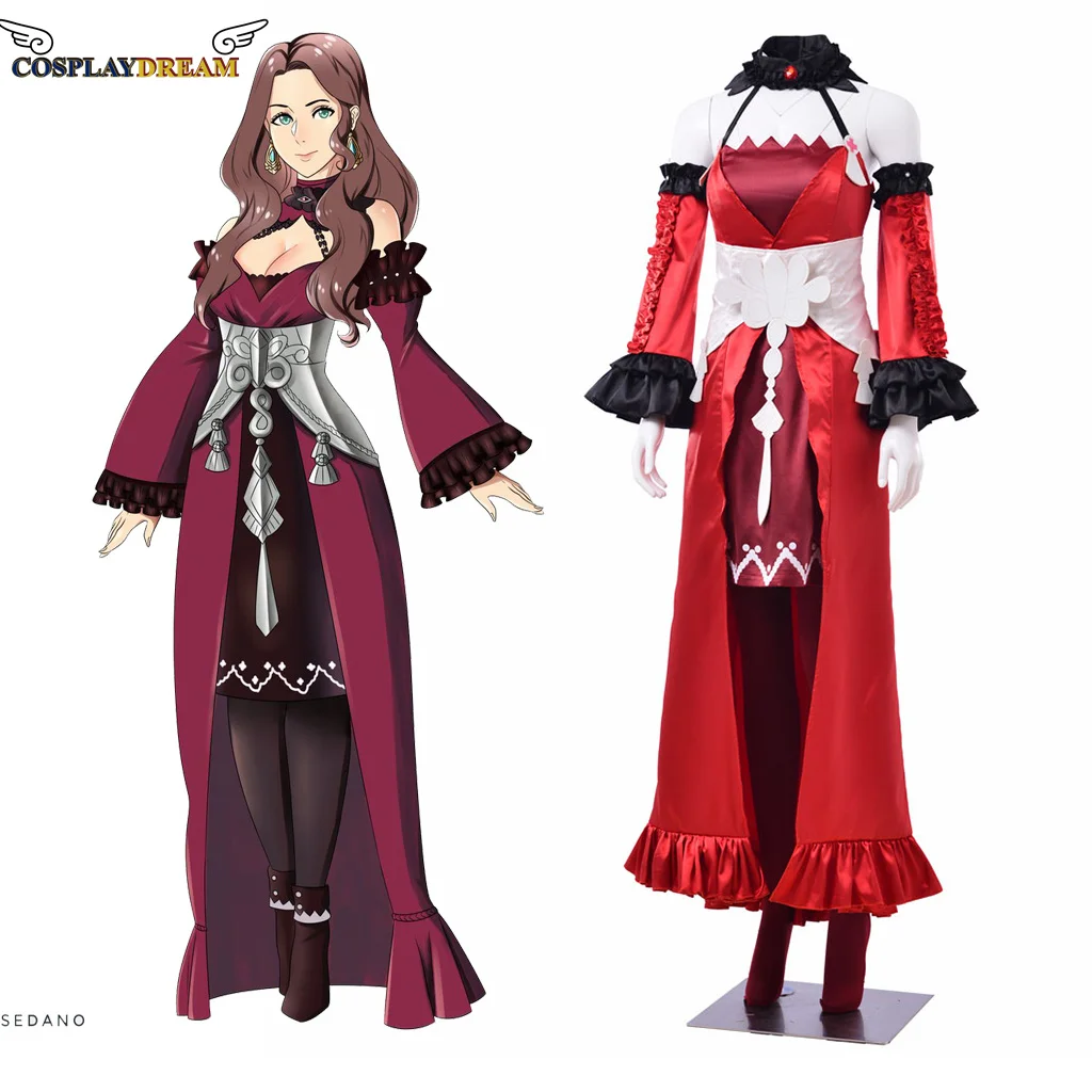 

Game Fire Emblem cosplay Dorothea Timeskip Cosplay Costume sexy suspender dress coat full set women Halloween Party costume