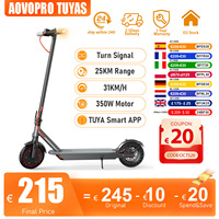 AOVOPRO Smart Electric Scooter TUYA App Control 350W Protable Electric Scooter 10.5AH 31KM/H Electric Scooter Indicator Light