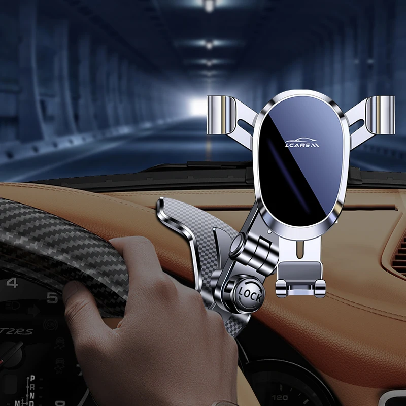 Gravity-Lock-Handyhalterung für das Auto, Smartphone-Clip für das Armaturenbrett, multifunktionale, feste Navigationshalterung, stark und stabil – Detail 3