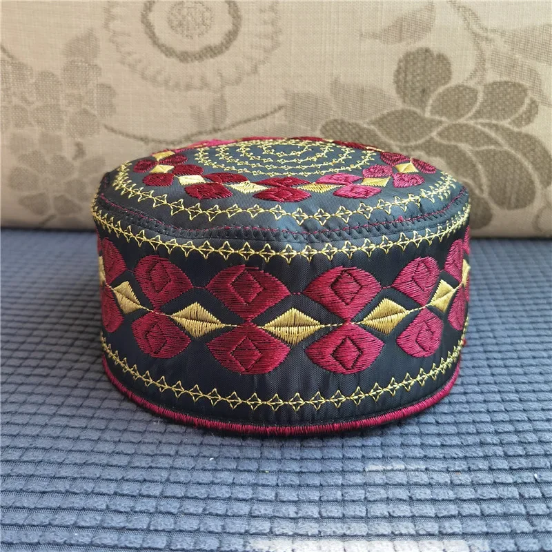 Chapeau de Prière Arabe pour Homme Musulman, Turban Brodé, Bonnet Hijab, Casquettes Musulmanes, Musulmans, Saoudiens, Musulmans, Indiens, Islam, 4 Saisons