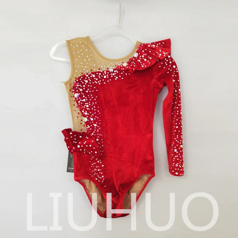 LIUHUO Rhythmic Gymnastics Leotard Competitive Cheerleading Performance For Children