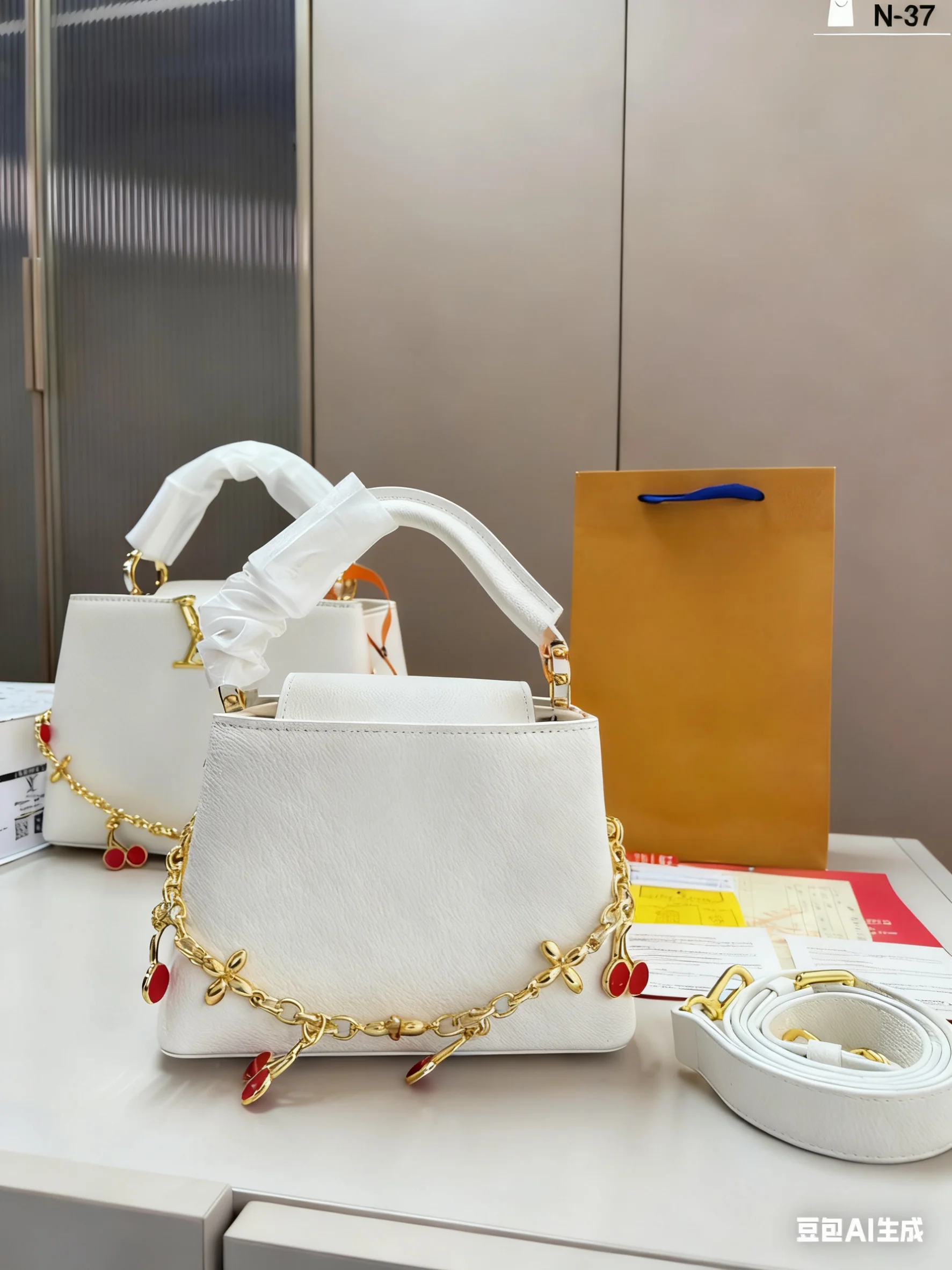 

2025 Новая женская сверхбольшая вместительная универсальная сумка Cherry с диагональным крестом HL172