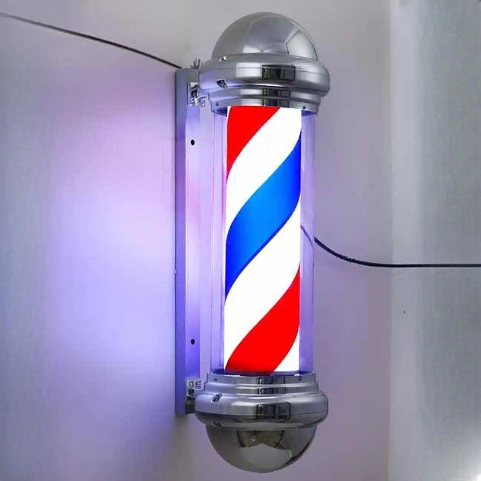 

Barber Pole Light LED Mounted Sturdy Signage Light Easy Installation Vintage Design Hair Styling Accessories for Barbershop