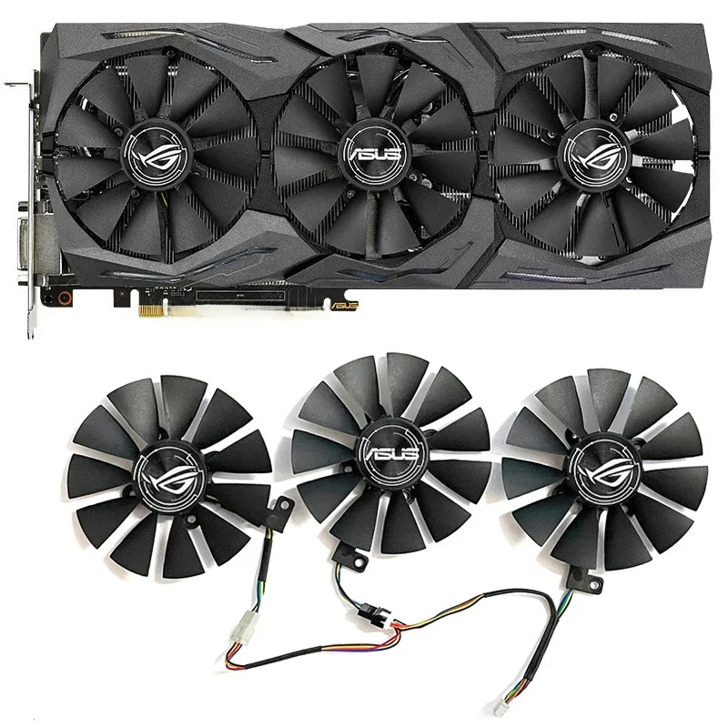 87mm 6pin T129215SU GTX1060 1070 1080 GPU Cooler dla ASUS Strix GTX 1060 OC 1080 1070 1080Ti RX 480 karta graficzna wentylator chłodnicy — zdjęcie produktu 7