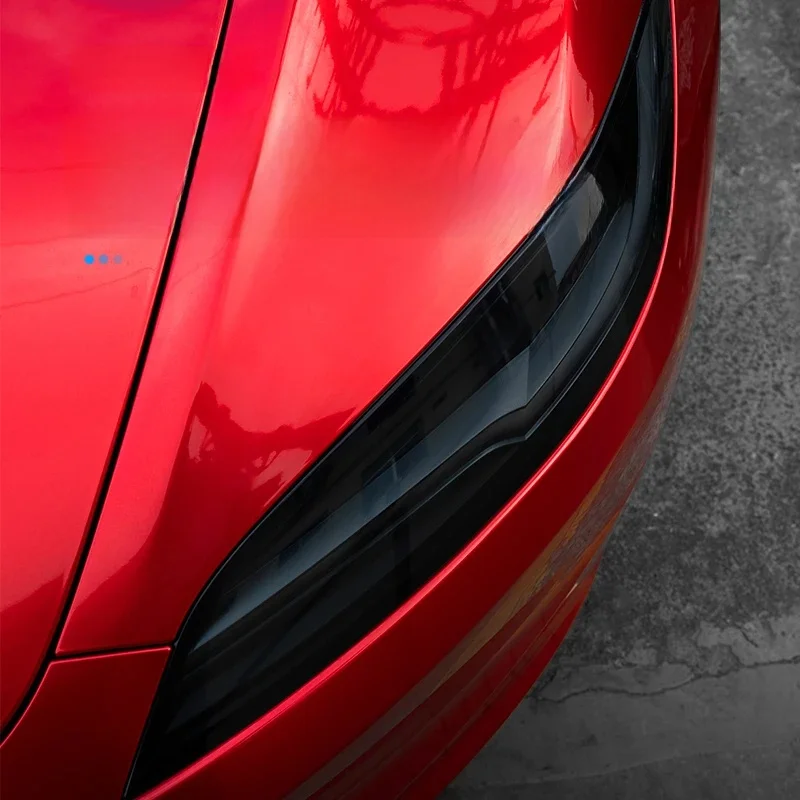 Suitable for the new version of the 2024-25Model3 black headlight film,car lamp tail light film,color change,black samurai TPU