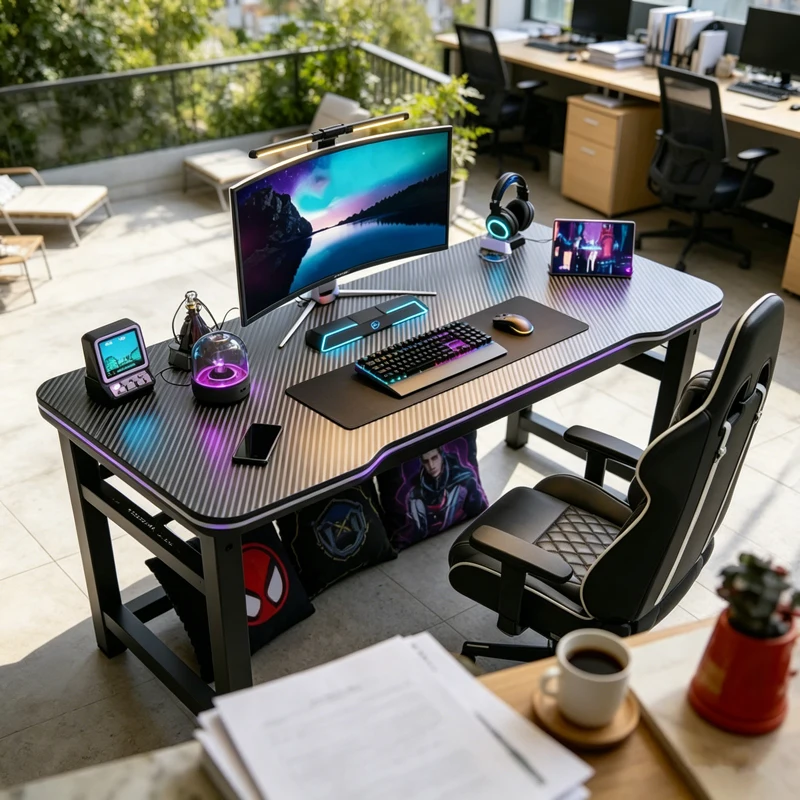 bureau-de-jeu-pliable-moderne-et-simple-en-fibre-de-carbone-avec-eclairage-pour-ordinateur-ideal-pour-la-maison-la-chambre-le-bureau-ou-l'etude-b491752